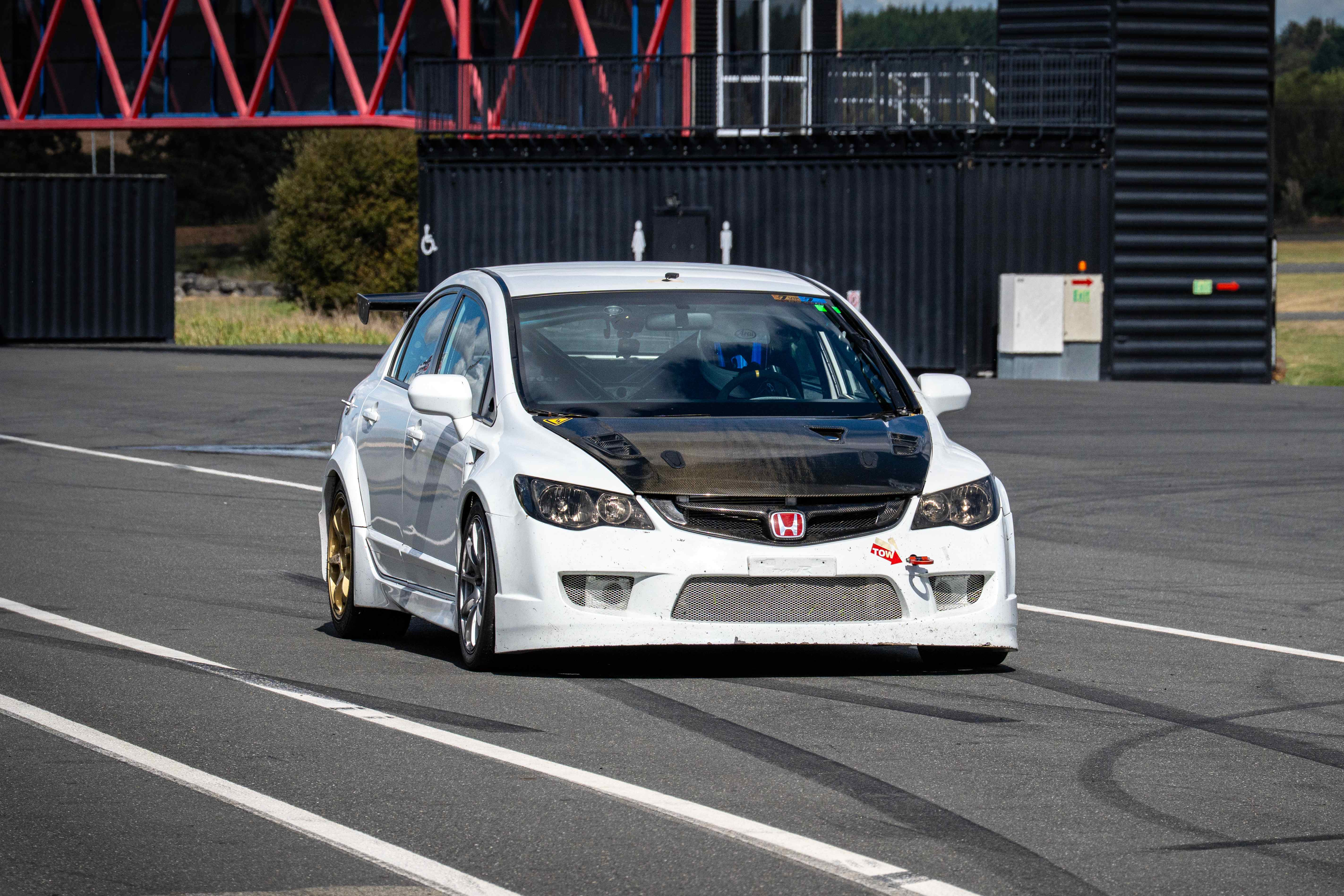 Race cars on the circuit